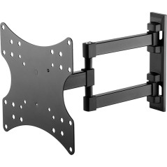 "Basic FULLMOTION TV Wall Mount (S) - Stunning Black Design for 23'' to 42'' TVs - Fully Movable Double Arm Joint for Ultimate V